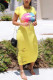 Fashion Casual Regular Sleeve Short Sleeve O Neck Printed Dress Mid Calf Lips Printed Dresses