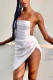 Fashion Sexy Spaghetti Strap Sleeveless Spaghetti Strap Sling Dress Knee Length Solid Dresses