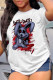 Fashion Casual Cartoon Print Basic O Neck T-Shirts