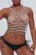 Fashion Sexy Patchwork Hollowed Out Backless Accessories