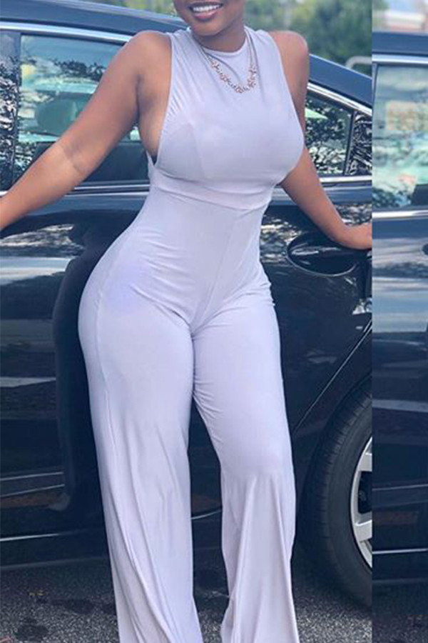 Casual Sleeveless One-piece Jumpsuit
