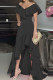 Fashion Casual Solid Patchwork V Neck Evening Dress
