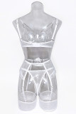 Fashion Sexy Solid Hollowed Out Patchwork See-through Chains Backless Lingerie