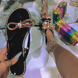 Fashion Casual Patchwork Rhinestone Round Comfortable Out Door Shoes