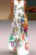 Casual College Print Patchwork V Neck Long Dress Dresses