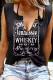 Fashion Casual Letter Print Patchwork V Neck Tops