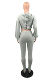 Fashion Solid Patchwork V Neck Long Sleeve Two Pieces