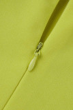 Casual Solid Tassel Patchwork Asymmetrical V Neck Straight Dresses