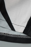 Fashion Casual Print Patchwork Regular High Waist Trousers