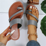 Fashion Casual Patchwork Solid Color Round Comfortable Shoes