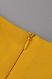 Casual Elegant Solid Patchwork Fold O Neck A Line Dresses
