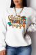 Casual Party Print Patchwork Letter O Neck Tops