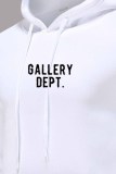 Sportswear Print Letter Hooded Collar Long Sleeve Two Pieces