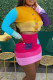 Casual Patchwork Buckle Cardigan Collar Long Sleeve Two Pieces