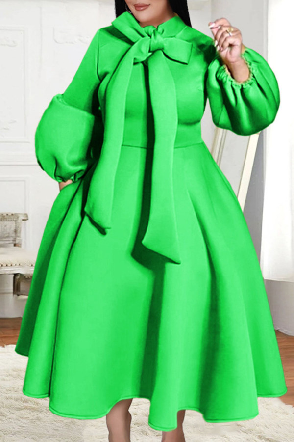 Elegant Solid Bandage Patchwork Half A Turtleneck A Line Dresses