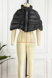 Casual Solid Patchwork Mandarin Collar Outerwear