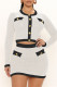 Casual Daily Solid Patchwork O Neck Long Sleeve Two Pieces