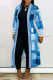 Casual Print Patchwork Cardigan Collar Outerwear