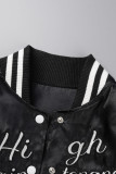 Casual Street Embroidered Patchwork Buckle Cardigan Collar Outerwear