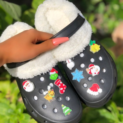 Casual Living Hollowed Out Patchwork Round Keep Warm Comfortable Shoes