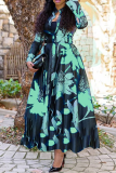 Fashion Printed Long Sleeve Dress