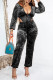 Sexy Sportswear Solid Hollowed Out Patchwork Asymmetrical Hooded Collar Long Sleeve Two Pieces