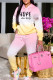 Casual Print Patchwork Hooded Collar Long Sleeve Two Pieces