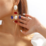 Daily Party Simplicity Patchwork Hollowed Out Earrings