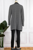 Casual Striped Print Cardigan Pants Long Sleeve Two Pieces