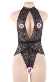 Sexy Solid Hollowed Out Patchwork See-through Valentines Day Lingerie
