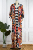 Fashion Street Print Patchwork Outerwear