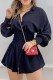 Casual Print Solid Patchwork Turndown Collar Long Sleeve Dresses