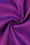 Casual Elegant Solid Patchwork Flounce Fold V Neck Dresses