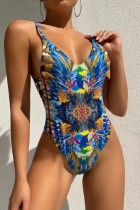Sexy Print Backless Swimwears (With Paddings)