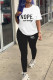 Casual Print Patchwork O Neck Short Sleeve Two Pieces