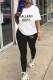 Casual Print Patchwork O Neck Short Sleeve Two Pieces