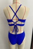 Sexy Solid Backless Cross Straps Swimwears (With Paddings)