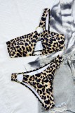 Sexy Leopard Hollowed Out Swimwears (With Paddings)