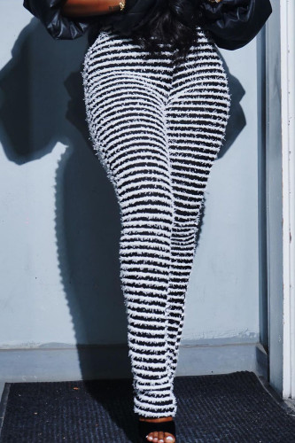 Street Patchwork Skinny High Waist Pencil Patchwork Bottoms