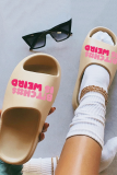 Casual Patchwork Letter Opend Comfortable Out Door Shoes