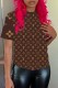 Casual Print Letter O Neck T-Shirts