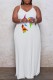 Sexy Casual Print Backless Spaghetti Strap Long Dress Plus Size Dresses