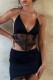 Sexy Solid Bandage Backless Halter Sleeveless Two Pieces