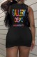 Casual Letter Print Basic O Neck Vest Dress Dresses