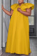 Casual College Solid Patchwork V Neck Straight Plus Size Dresses