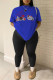 Casual Print Patchwork O Neck Plus Size Two Pieces