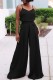 Casual Solid Backless Vests Pants V Neck Sleeveless Two Pieces