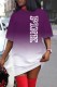 Casual Gradual Change Plaid Print Basic O Neck T-shirt Dress Short Sleeve Dress
