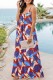 Sexy Casual Print Backless Spaghetti Strap Long Dress Dresses