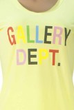 Casual Print Letter V Neck Short Sleeve Two Pieces